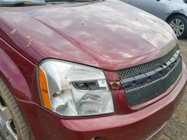 2CNDL037986312964 - 2008 CHEVROLET EQUINOX SP BURGUNDY photo 9