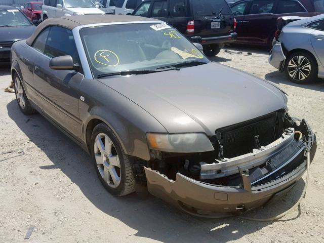 WAUAT48H03K009803 - 2003 AUDI A4 3.0 CAB BROWN photo 1