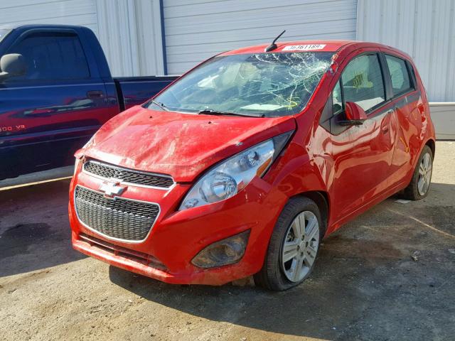 KL8CB6S9XEC465695 - 2014 CHEVROLET SPARK LS RED photo 2