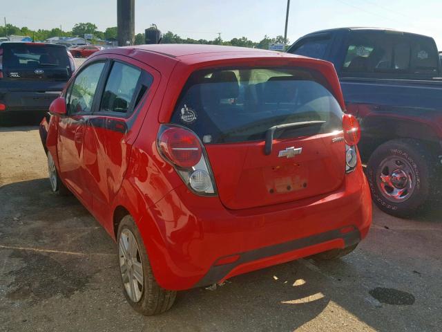 KL8CB6S9XEC465695 - 2014 CHEVROLET SPARK LS RED photo 3