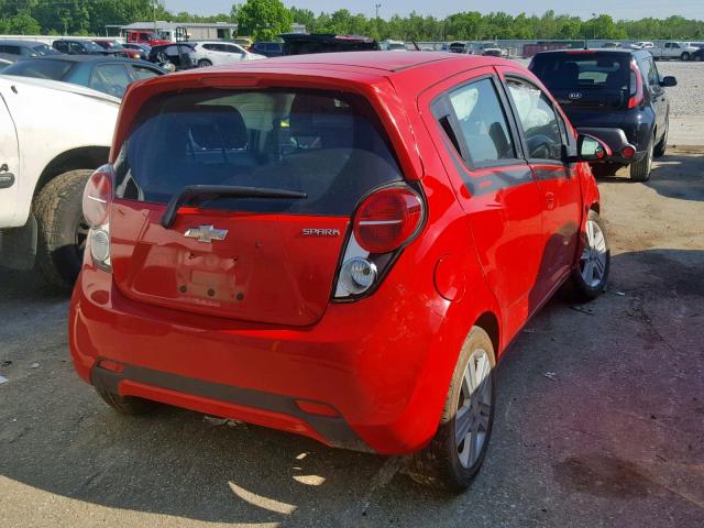 KL8CB6S9XEC465695 - 2014 CHEVROLET SPARK LS RED photo 4