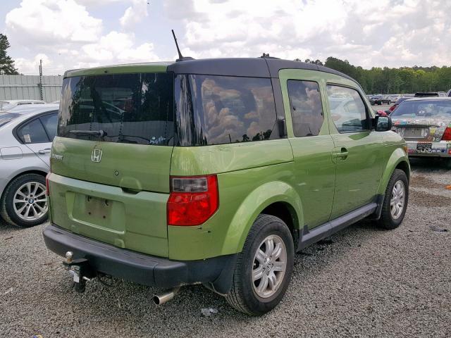 5J6YH18757L016703 - 2007 HONDA ELEMENT EX GREEN photo 4