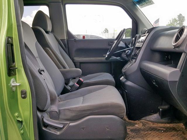 5J6YH18757L016703 - 2007 HONDA ELEMENT EX GREEN photo 5