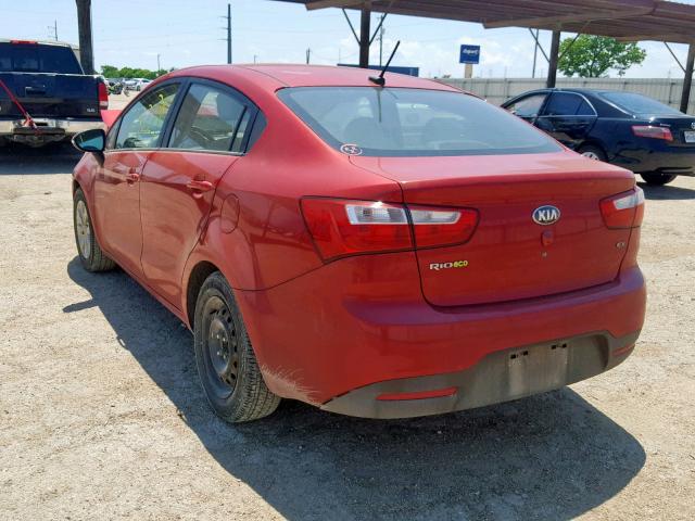 KNADN4A3XD6156517 - 2013 KIA RIO EX RED photo 3