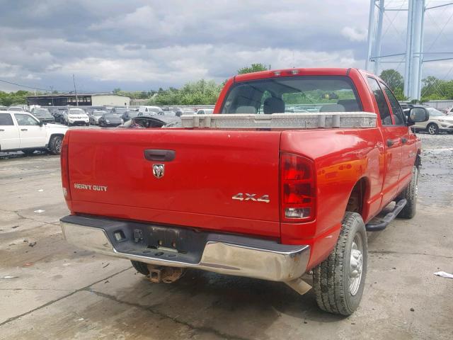1D7KS28D76J219388 - 2006 DODGE RAM 2500 S Կարմիր լուսանկար 4