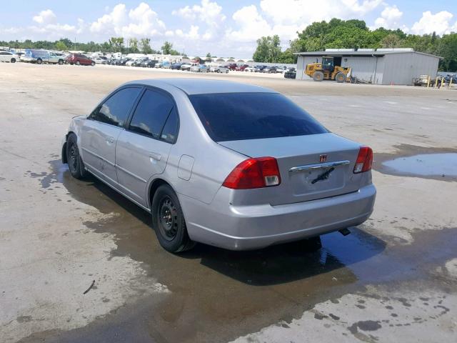 2HGES16542H504432 - 2002 HONDA CIVIC LX SILVER photo 3