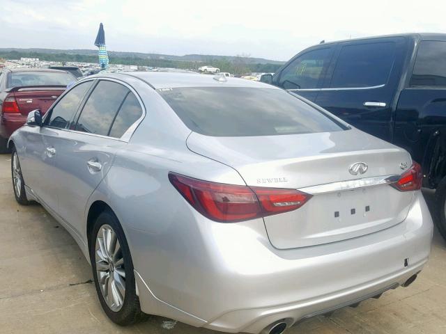 JN1EV7AP4JM365693 - 2018 INFINITI Q50 LUXE GRAY photo 3