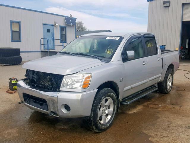 1N6AA07B64N566839 - 2004 NISSAN TITAN XE GRAY photo 2