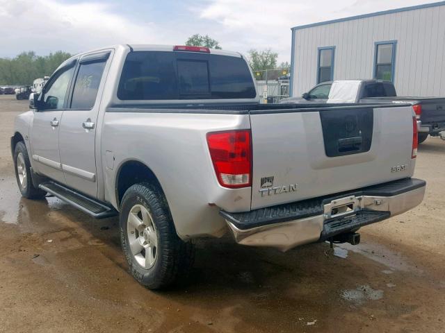 1N6AA07B64N566839 - 2004 NISSAN TITAN XE GRAY photo 3