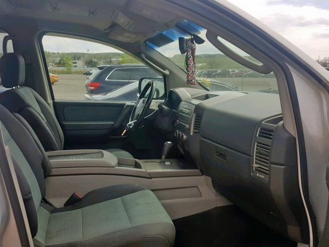 1N6AA07B64N566839 - 2004 NISSAN TITAN XE GRAY photo 5