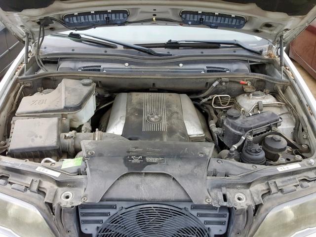 5UXFB33543LH40801 - 2003 BMW X5 4.4I SILVER photo 7