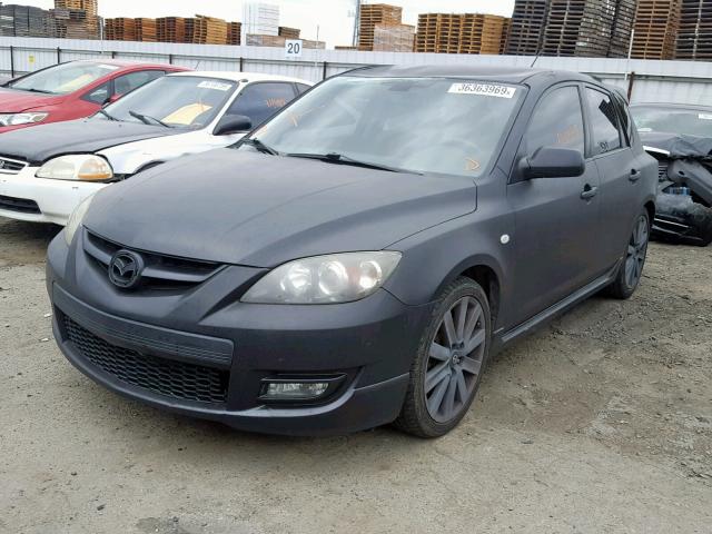 JM1BK34L081119505 - 2008 MAZDA SPEED 3 BLACK photo 2