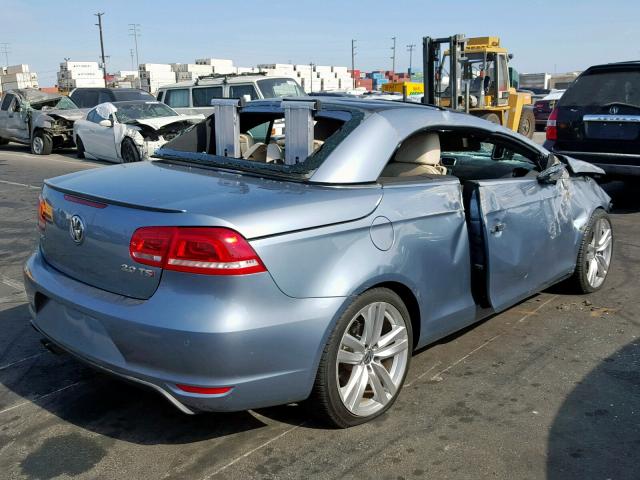 WVWFW8AH5EV002753 - 2014 VOLKSWAGEN EOS LUX BLUE photo 4