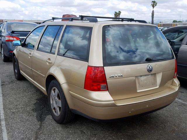 WVWSK61J91W606943 - 2001 VOLKSWAGEN JETTA GLS TAN photo 3