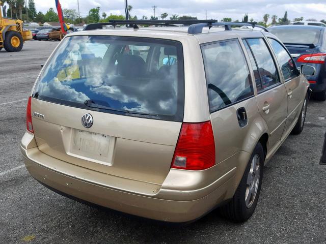 WVWSK61J91W606943 - 2001 VOLKSWAGEN JETTA GLS TAN photo 4