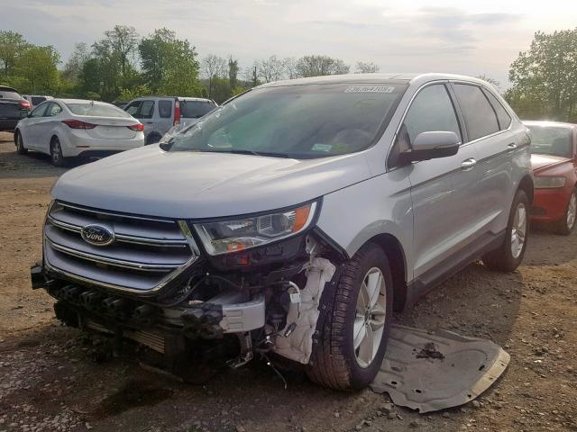 2FMPK4J96GBC03539 - 2016 FORD EDGE SEL SILVER photo 2