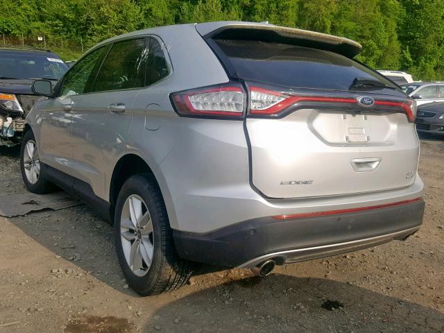 2FMPK4J96GBC03539 - 2016 FORD EDGE SEL SILVER photo 3