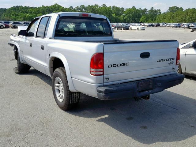 1D7HL38K74S664068 - 2004 DODGE DAKOTA QUA SILVER photo 3