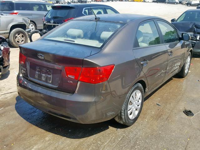 KNAFU4A29D5731442 - 2013 KIA FORTE EX GRAY photo 4