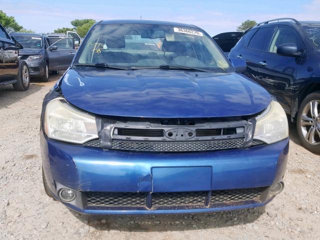 1FAHP36N19W153313 - 2009 FORD FOCUS SES BLUE photo 9