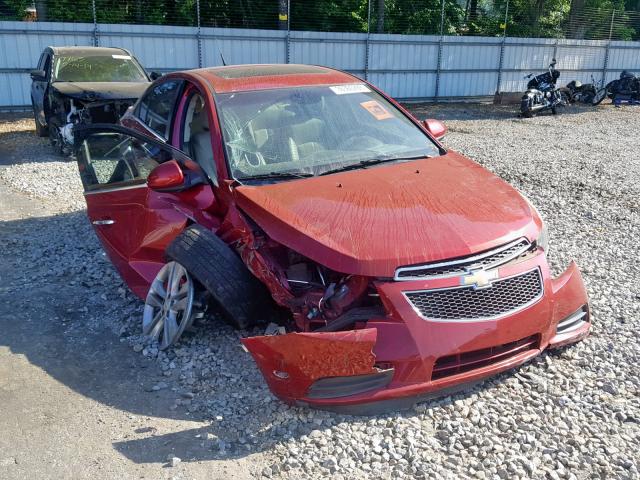 1G1PH5S90B7140729 - 2011 CHEVROLET CRUZE LTZ RED photo 1