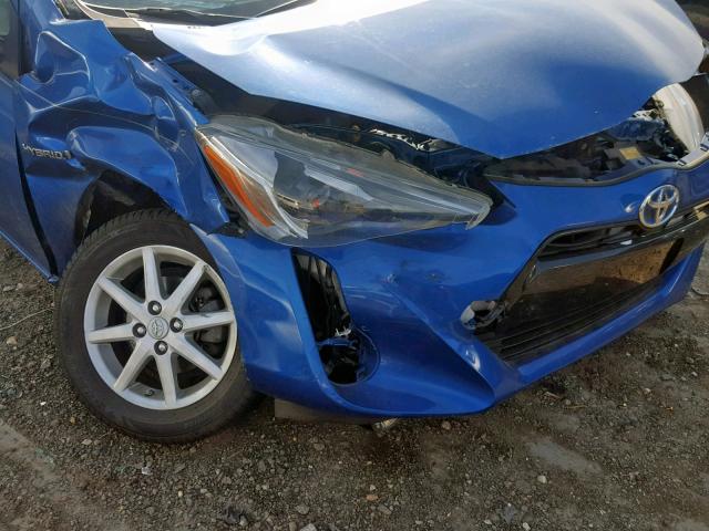 JTDKDTB37F1088358 - 2015 TOYOTA PRIUS C BLUE photo 9