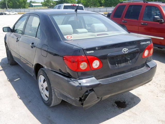 2T1BR32E78C938152 - 2008 TOYOTA COROLLA CE BLACK photo 3