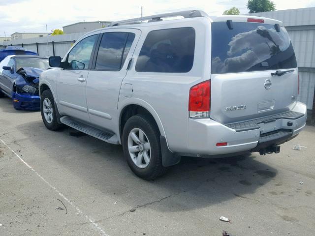 5N1AA0ND9AN622271 - 2010 NISSAN ARMADA SE SILVER photo 3