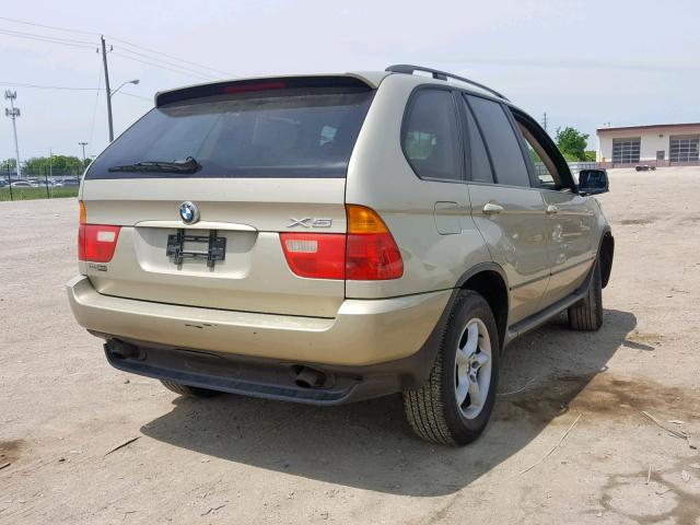 5UXFA53533LV93141 - 2003 BMW X5 3.0I GOLD photo 4