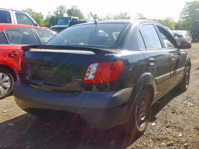 KNADE123066178851 - 2006 KIA RIO BLACK photo 4