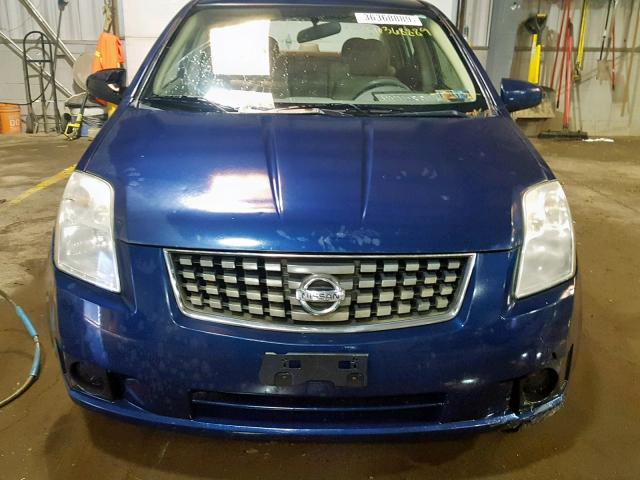 3N1AB61E97L644754 - 2007 NISSAN SENTRA 2.0 BLUE photo 9