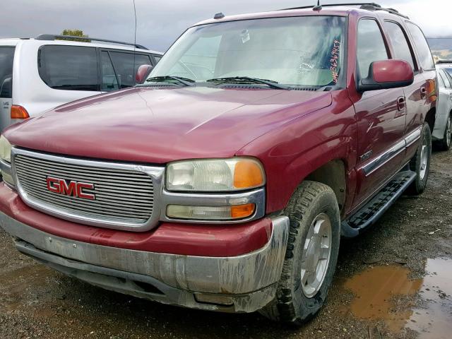 1GKEC13Z04R159460 - 2004 GMC YUKON BURGUNDY photo 2