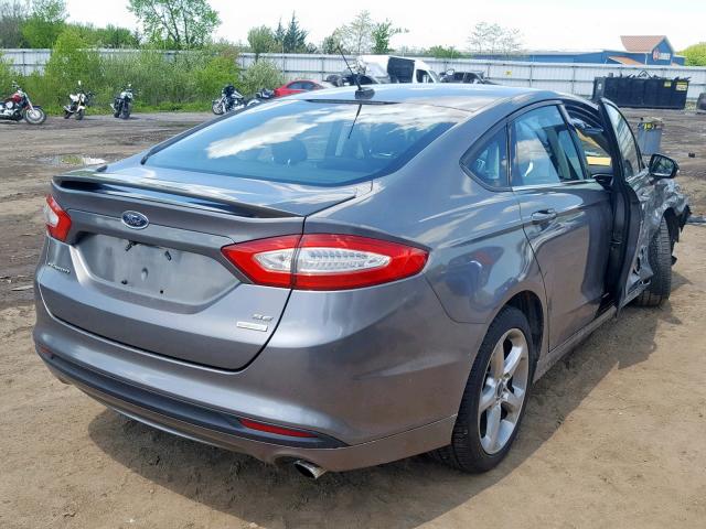 3FA6P0HR1DR111550 - 2013 FORD FUSION SE GRAY photo 4