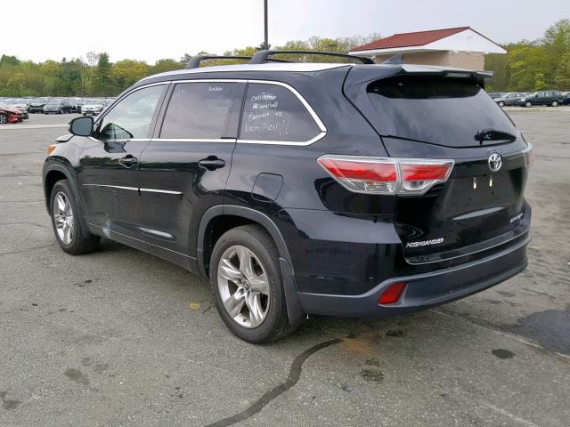 5TDDKRFH7GS318492 - 2016 TOYOTA HIGHLANDER BLACK photo 3