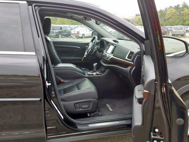 5TDDKRFH7GS318492 - 2016 TOYOTA HIGHLANDER BLACK photo 5