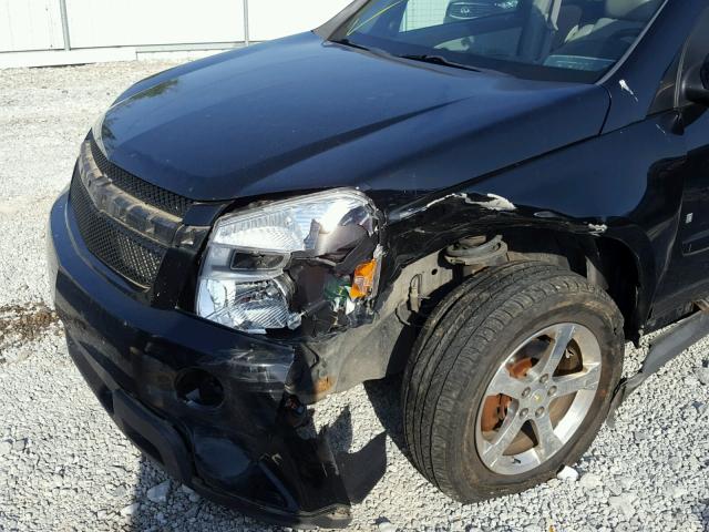 2CNDL73F876083353 - 2007 CHEVROLET EQUINOX LT BLACK photo 9