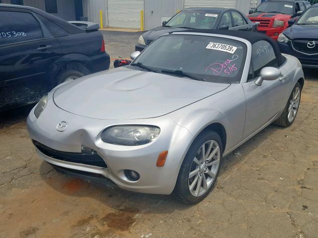 JM1NC25F970124560 - 2007 MAZDA MX-5 MIATA SILVER photo 2