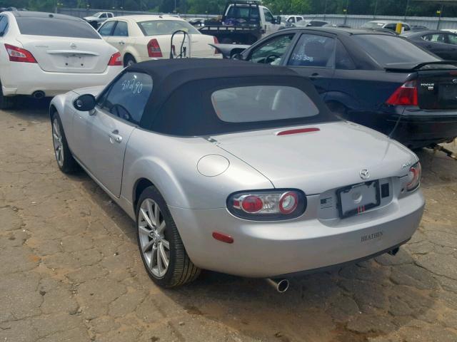 JM1NC25F970124560 - 2007 MAZDA MX-5 MIATA SILVER photo 3