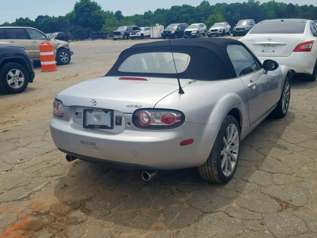 JM1NC25F970124560 - 2007 MAZDA MX-5 MIATA SILVER photo 4