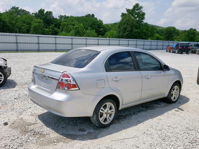 KL1TD5DE9BB214102 - 2011 CHEVROLET AVEO LS SILVER photo 4