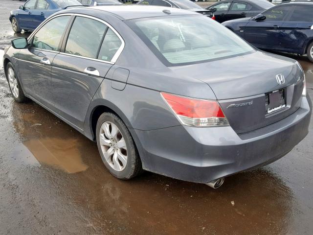 1HGCP36869A016512 - 2009 HONDA ACCORD EXL GRAY photo 3