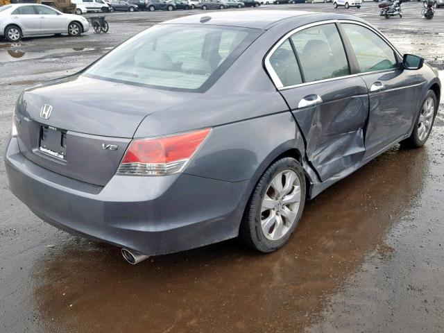 1HGCP36869A016512 - 2009 HONDA ACCORD EXL GRAY photo 4