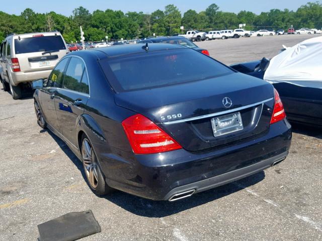 WDDNG7DB7CA439948 - 2012 MERCEDES-BENZ S 550 BLACK photo 3