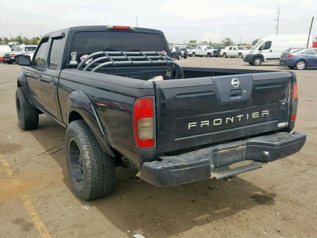 1N6ED29X64C440442 - 2004 NISSAN FRONTIER C BLACK photo 3