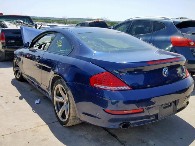 WBAEA53599CV92272 - 2009 BMW 650 I BLUE photo 3