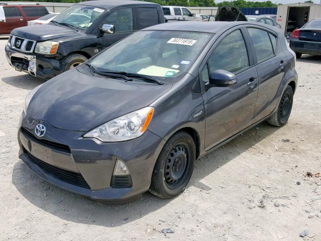 JTDKDTB35D1548954 - 2013 TOYOTA PRIUS C GRAY photo 2