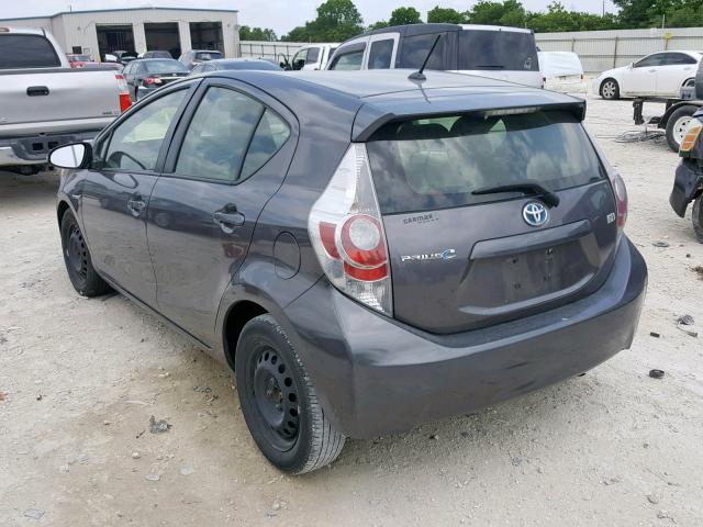 JTDKDTB35D1548954 - 2013 TOYOTA PRIUS C GRAY photo 3