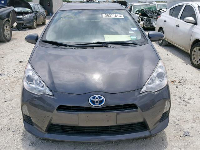 JTDKDTB35D1548954 - 2013 TOYOTA PRIUS C GRAY photo 9