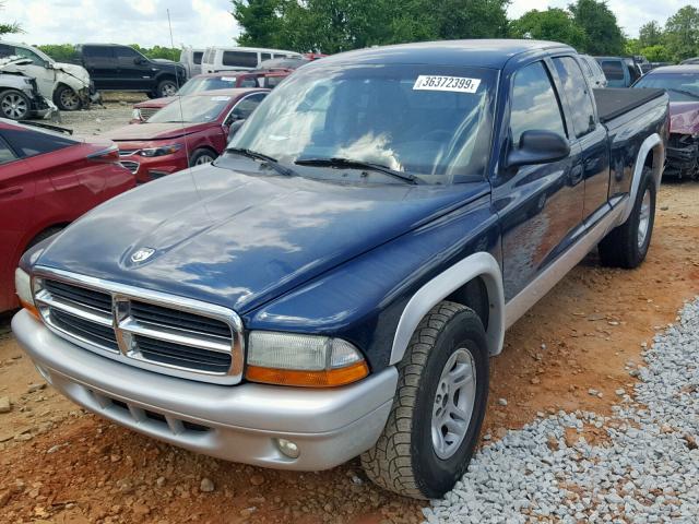 1D7HL42N53S311688 - 2003 DODGE DAKOTA SLT BLUE photo 2