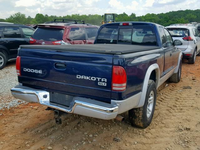 1D7HL42N53S311688 - 2003 DODGE DAKOTA SLT BLUE photo 4